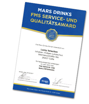 Qualitätsaward Mars Drinks 2016